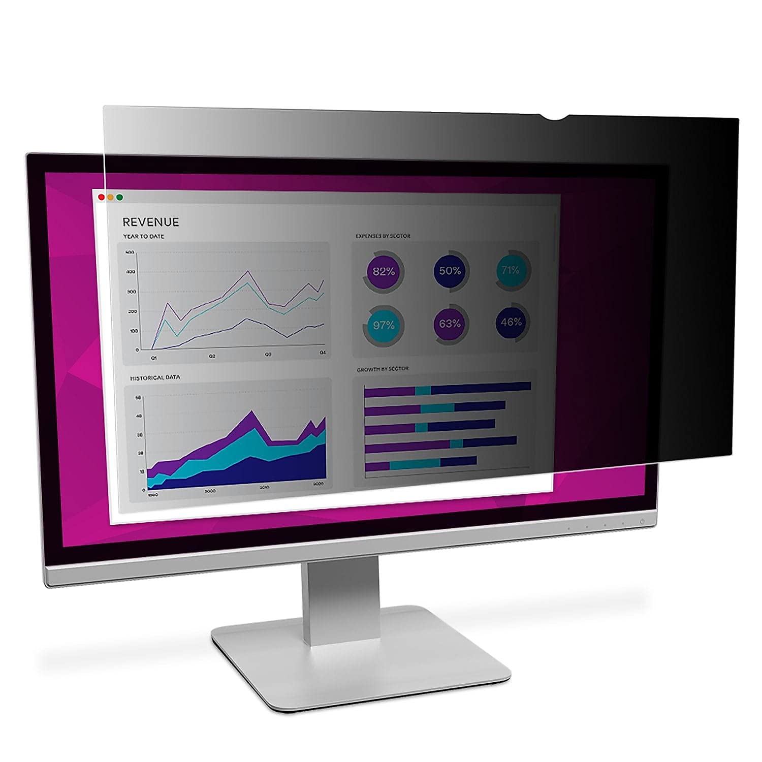 3M Computer Privacy Screen Filter for 21.5 inch Monitors - High